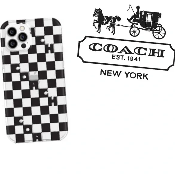 Coach Accessories Coach Designer Black White Squares Checkered